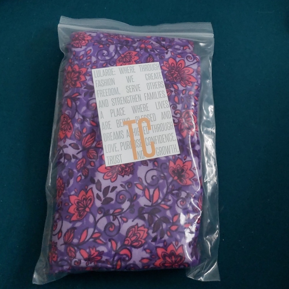 New NWT Lularoe Unicorn Floral Leggings TC 10-18 W